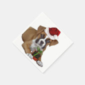 Kerstboxeerpuppy Servetten (Hoek)