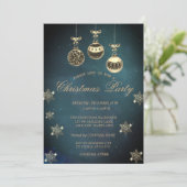 kerstboxen, Snowflakes Company Party Kaart (Staand voorkant)