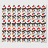 kerstboxer cadeaupapier (Vlak)