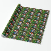 kerstboxer cadeaupapier (Uitgerold)