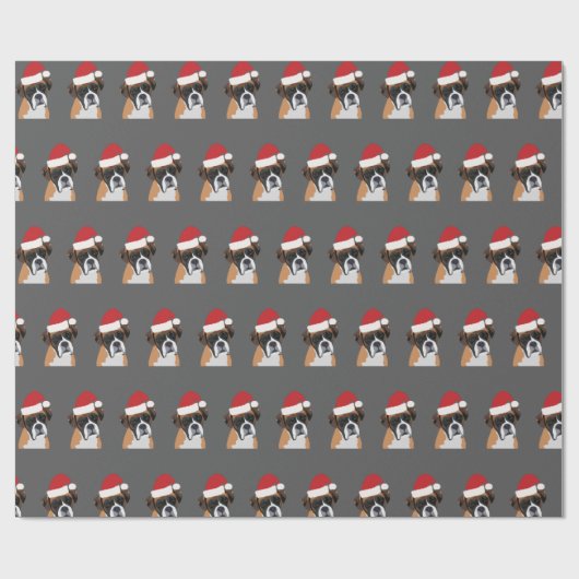 kerstboxer Dog Cadeaupapier (Vlak)