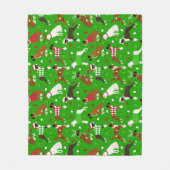 kerstboxer Dog Fleece Blanket (Voorkant)