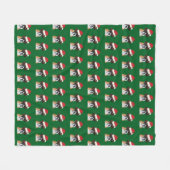 kerstboxer Dog Fleece Deken (Voorkant (Horizontaal))