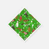 Kerstboxer Dog Napkins Servet (Hoek)