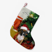 Kerstboxer-hond Kleine Kerstsok (Voorkant (Hangend))