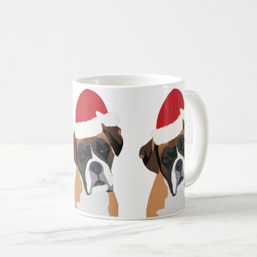kerstboxer koffiemok (Voorkant rechts)