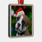 kerstboxer metalen ornament (Rechts)