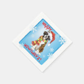 Kerstboxer Napkins Servet (Hoek)