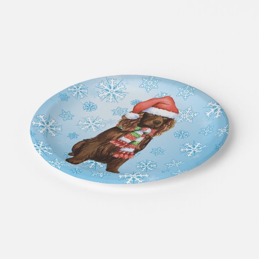 Kerstboykin-Spanjaard Papieren Bordje (Gekanteld)