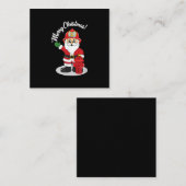 Kerstbrandweerman, Santa Winter Vierkante Visitekaartje (Voorkant / Achterkant)