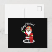 Kerstbrandweerman Sinterklaas Winter Feestdagenkaart (Voorkant / Achterkant)