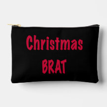 Kerstbrat rood op zwart