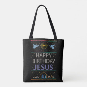 Kerstbrei Happy Birthday Jezus Religious Tote Bag