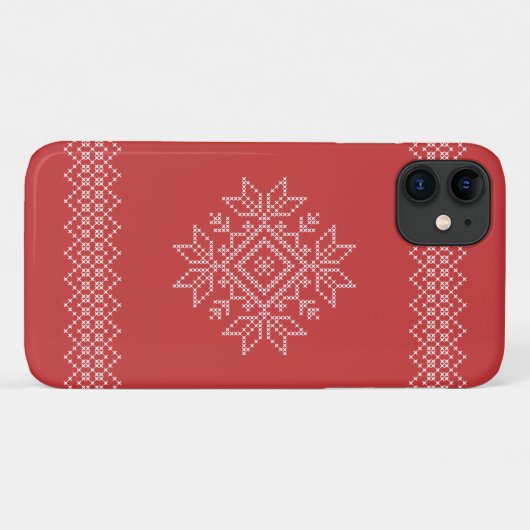 Kerstbrei-snowflake, seizoensgebonden Case-Mate iPhone case (Achterkant (horizontaal))