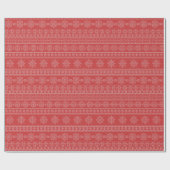 Kerstbreien noordse witte xmas sneeuw cadeaupapier (Vlak)