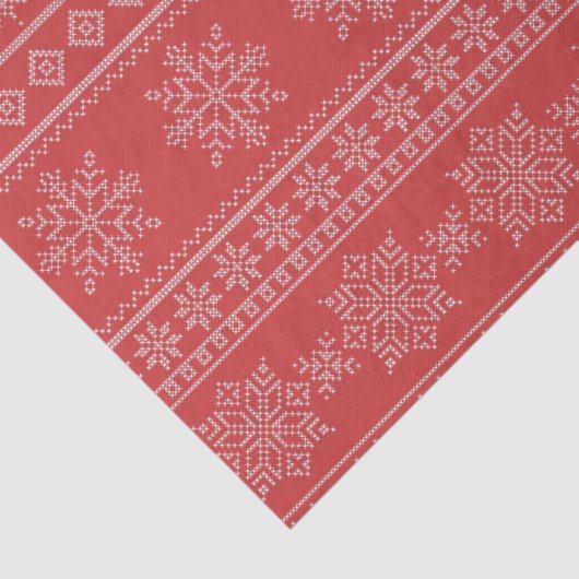 Kerstbreien noordse witte xmas sneeuwvlok tissuepapier (Detail)