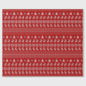 kerstbreipatroon cadeaupapier (Vlak)