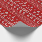 kerstbreipatroon cadeaupapier (Hoek)