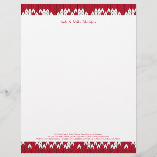 Kerstbreiwerk Custom Briefhoofd (Voorkant)