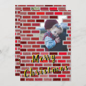 kerstbricks fotocollage feestdagenkaart (Voorkant / Achterkant)