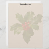 Kerstbrief 2009, Holly & Berries (Voorkant / Achterkant)