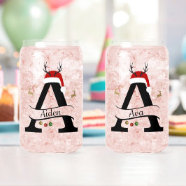 Kerstbrief A Initiaal – Festive Kerstontwerp Blikvorm Glas