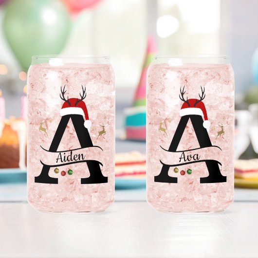 Kerstbrief A Initiaal – Festive Kerstontwerp Blikvorm Glas (Insitu (Verjaardag))