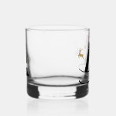 Kerstbrief A Initiaal – Festive Kerstontwerp Whisky Glas (Links)