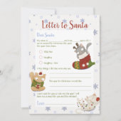 Kerstbrief aan de Sjabloon van Santa Claus Kaart (Voorkant)