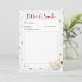 Kerstbrief aan kerstman Winter sjabloon Kaart (Staand voorkant)