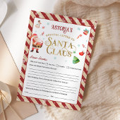 Kerstbrief aan Sinterklaas gepersonaliseerd Kaart