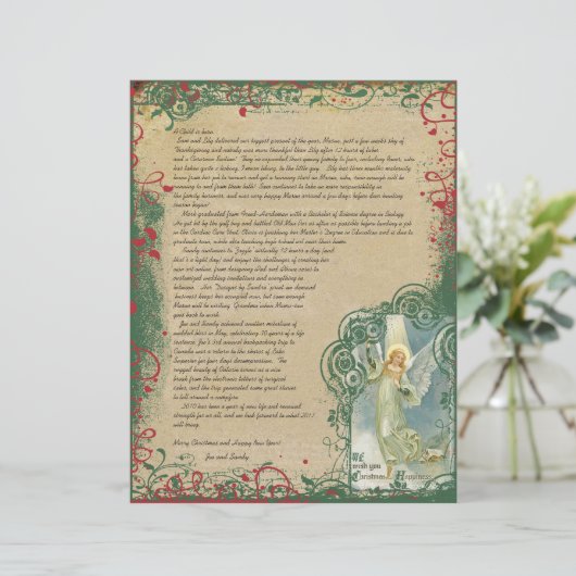  kerstbrief Angel (Staand voorkant)