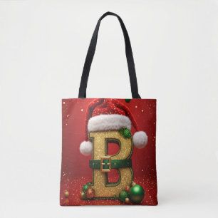Kerstbrief B Met Groenblijvende Kerst Details Tote Bag