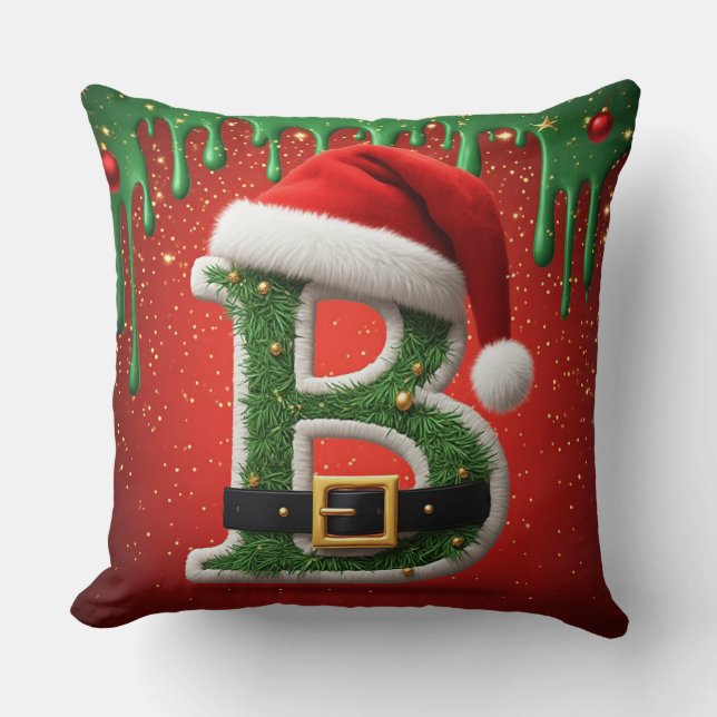 Kerstbrief B Met Kerstvakantie Charme 🎅 Kussen (Voorkant)
