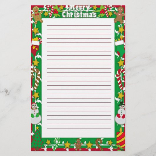 kerstbrief briefpapier (Voorkant)