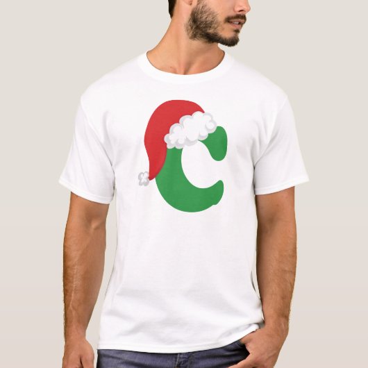 Kerstbrief C-alfabet T-shirt (Voorkant)