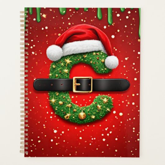 Kerstbrief C Met Kerstkrans Decoratie Planner (Voorkant)
