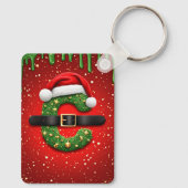 Kerstbrief C Met Kerstkrans Decoratie 🎁 Sleutelhanger (Achterkant)