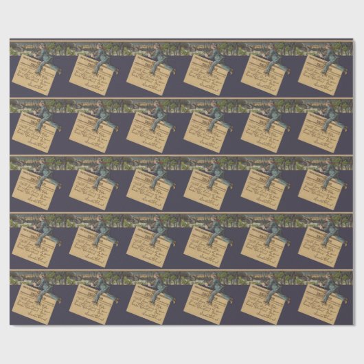  kerstbrief cadeaupapier (Vlak)