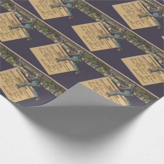  kerstbrief cadeaupapier (Hoek)