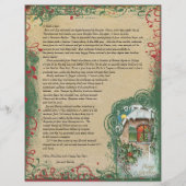 kerstbrief Cottage Winter Scene (Voorkant)