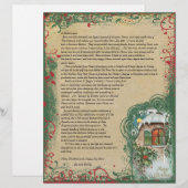  kerstbrief Cottage Winter Scene (Voorkant / Achterkant)