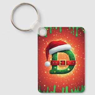 Kerstbrief D Met Groenblijvende Kerst Details 🎄 Sleutelhanger