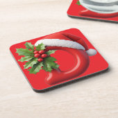 🎅 Kerstbrief D Monogram Geschenk Voor Tafels Bier Onderzetter (Linkerzijde)