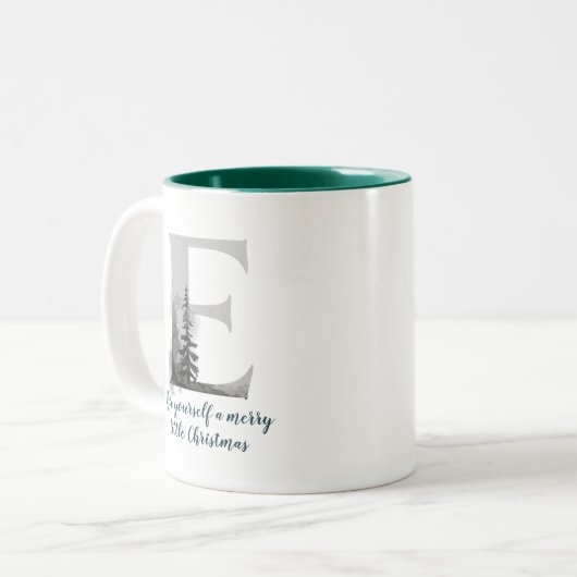 Kerstbrief E Alfabet Coffee Mok (Voorkant links)