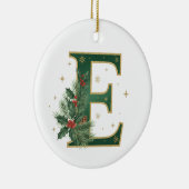 Kerstbrief E Hulst Monogram Keramisch Ornament (Rechts)