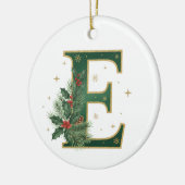 Kerstbrief E Hulst Monogram Keramisch Ornament (Links)