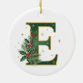 Kerstbrief E Hulst Monogram Keramisch Ornament (Achterkant)
