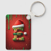 Kerstbrief E Met Kerstkrans Decoratie 🎅 Sleutelhanger (Achterkant)