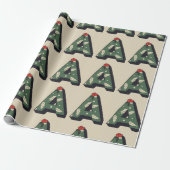 Kerstbrief Een Kerstmis Cadeaupapier (Uitgerold)